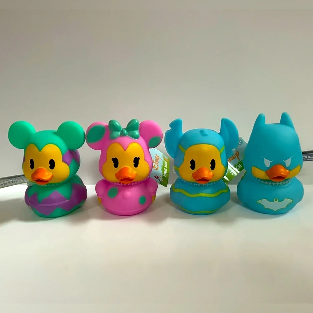 NEW!! Disney & DC Comics Mickey & Minnie Mouse, Stitch & Batman Easter Duck Set